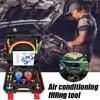 Complete Car Maintenance Tool Easy to Use for R22 R134 R404 R410 Refrigerants & Double Ranges Pressure Monitoring
