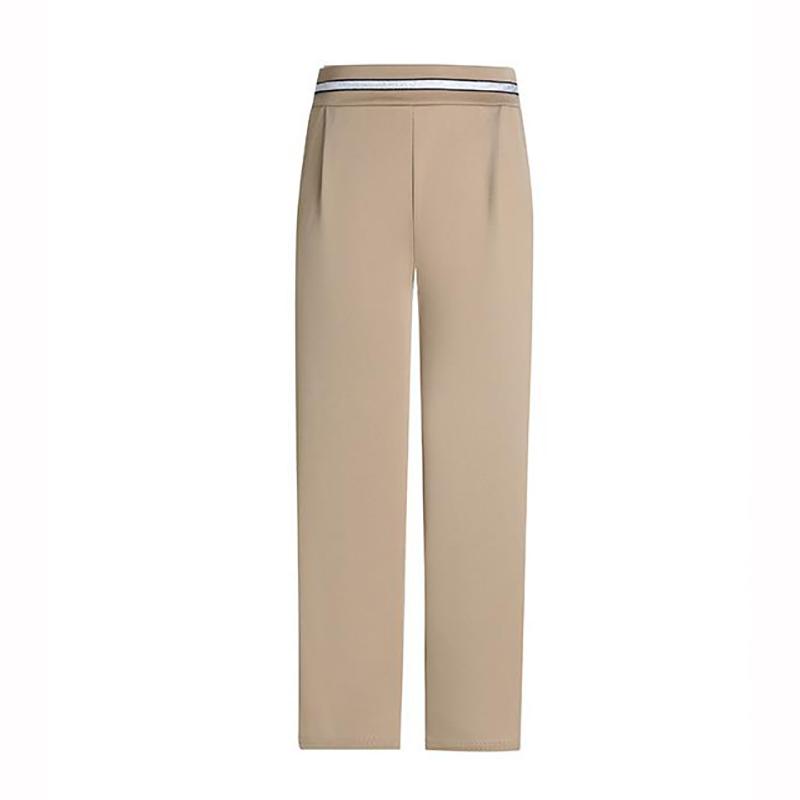 Pantalon pour femmes d'âge moyen et âgées, pantalon d'été sept quarts, pantalon droit pour maman, pantalon fin et ample à taille haute, pantalon décontracté ample