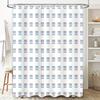 Bathroom Shower Curtain Waterproof Vintage Floral Pattern Fabric Decor Set Washable Liner