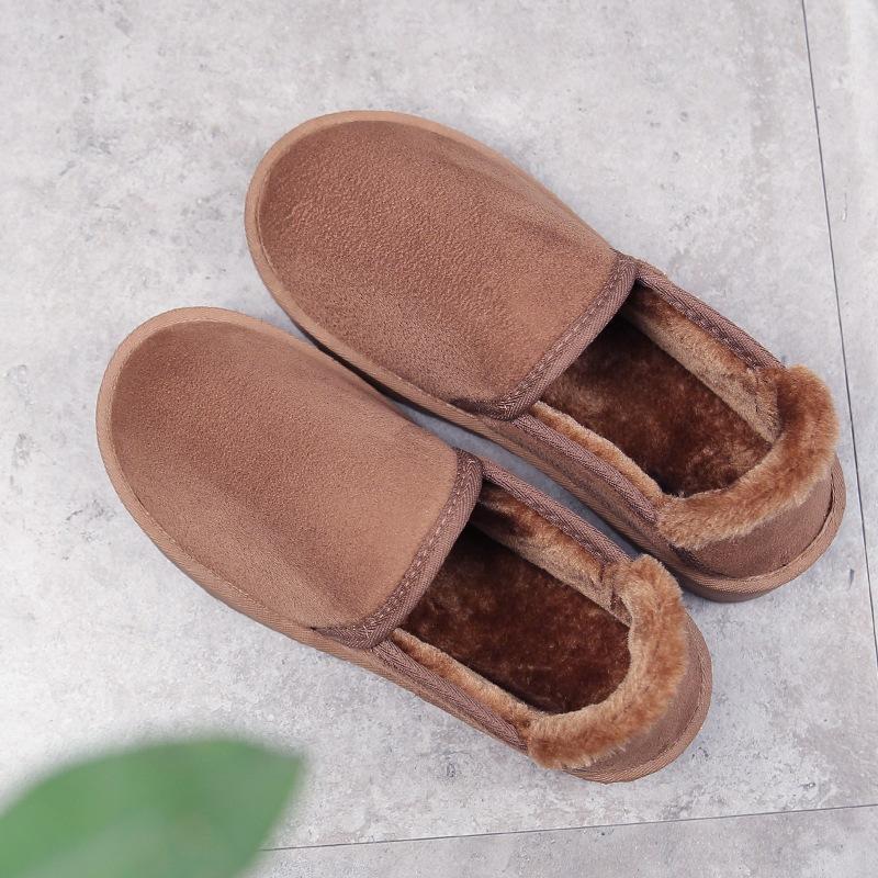 2024 Pár Sněhule Domácí Ploché Bavlněné Boty Pánské Pohodlné Plyšové Boty Zimní nazouváky Teplé Ležérní Boty pro muže Botas Hombre