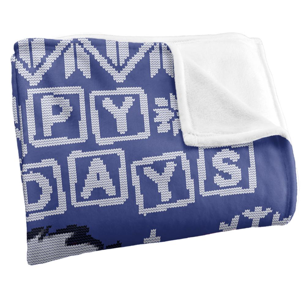 Sesame Street Silky Christmas Sweater Cookie Monster Supersoft Blanket