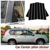 For X-Trail Rogue Qashqai J11 jfs Qashqai car window decoration bright black center pillar sticker