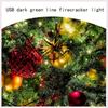 USB Dark Green LED Firecracker Light with 8 Flashing Modes for Decorating Christmas Trees, Ceilings Bedrooms, Windows