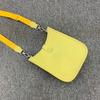 Nuova Borsa a Spalla Larga in Morbida Pelle Bovina di Tendenza e Versatile Borsa a Tracolla con Lettere Vuote in Pelle Borsa Casual