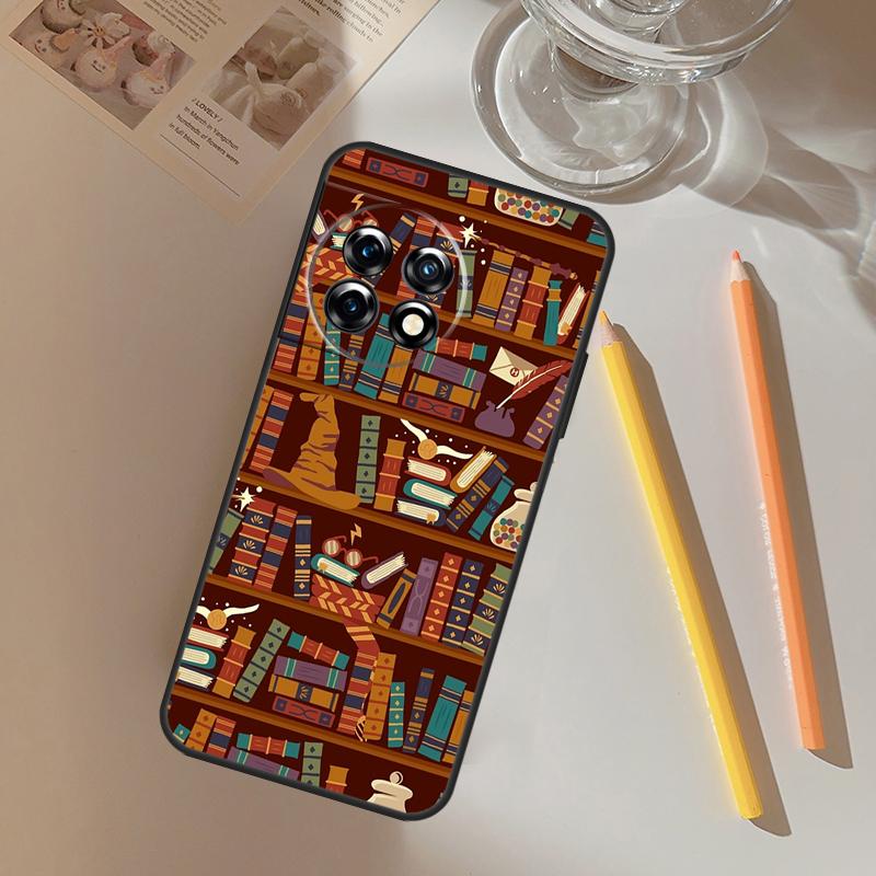 Library In Wonderland Funda For OnePlus 12R 13 12 R 11 9 10 Pro 8T 9RT 10T OnePlus Nord 4 CE 2 3 Lite N20 N30 Case