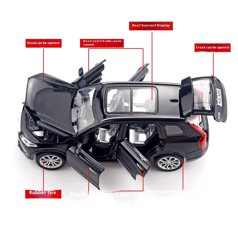 1:32 VOLVO XC90 SUV Alloy Car Model Diecast Metal Model Sound & Light Children Toys Car Central Control Ornaments Gift For Kids