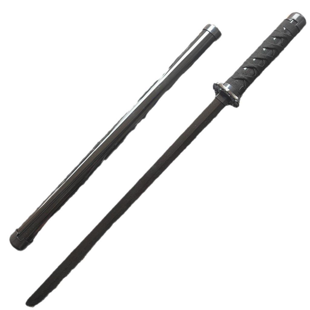Bamboo & Wood Samurai Training Sword with Scabbard - Tang Horizontal Anime Blade