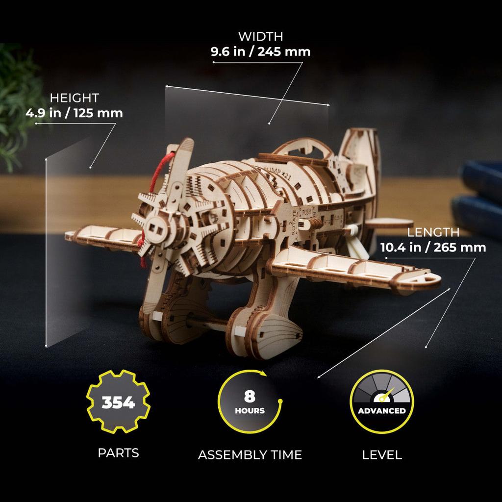 UGEARS | Mad Hornet Airplane | Mechanical Wooden Model