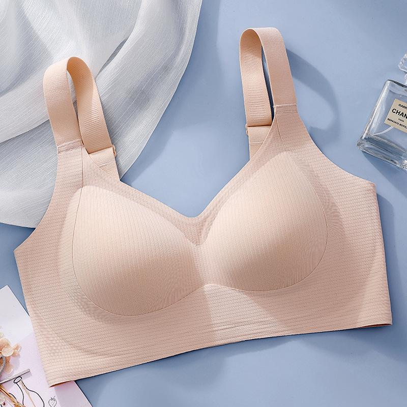 Lift and shape peach chest soft support seamless underwear fixed cup small chest gather anti-sagging large size bra