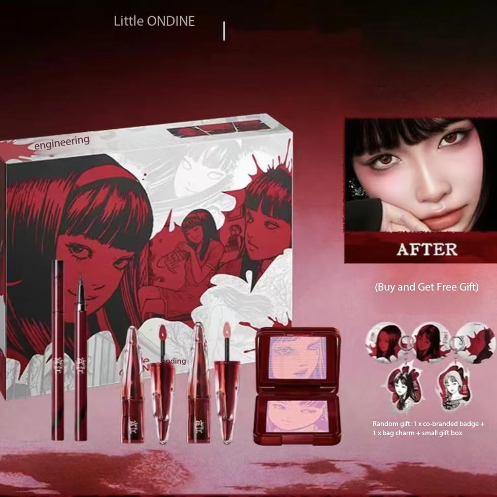 LITTLE ONDINE Limitierte Geschenkbox 3D Floating Shadow Rouge-Palette Lippenstift-Tönung Eyeliner-Stift Mascara Rouge Lippenstift Make-up-Set