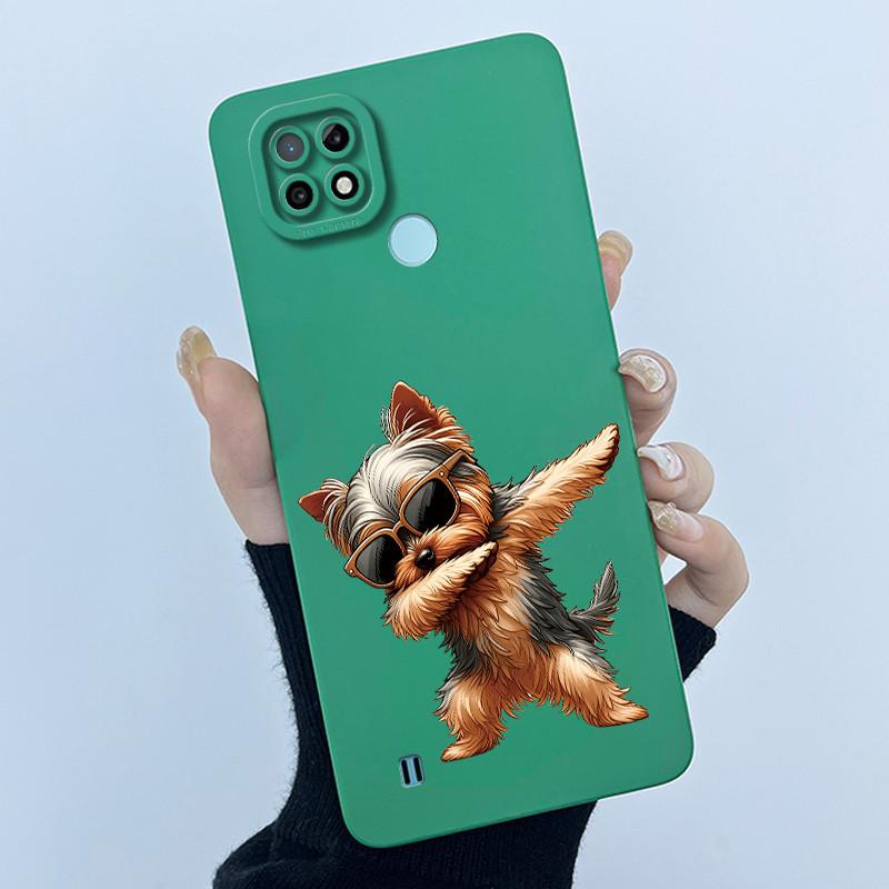 For Realme C21 RMX3201 / C21Y RMX3261 RMX3263 C25Y Phone Case Coque Soft Silicone Sweet Painted Girls Lovely Printed Back Cover