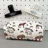 1Pcs Creative Cute Pony Pencil Case Large Capacity Storage Pencil Bags Multi-Functional Stationery Organizer Bag