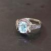 Aquamarine Oval Cut Gemstone With 925 Sterling Silver Ring For Men's #A750 JL375659086012