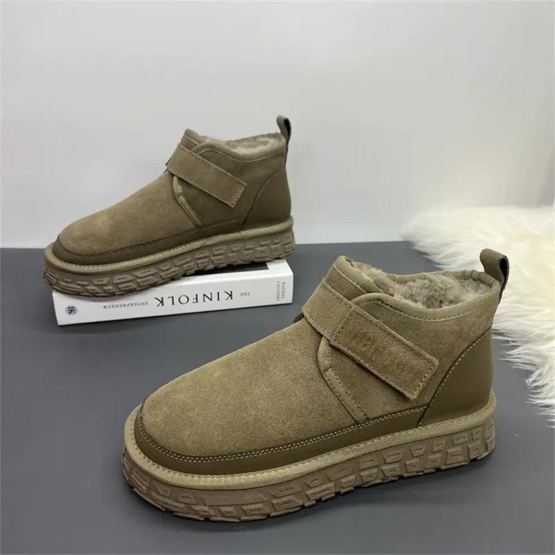 Pure cotton snow boots winter new warm velvet cotton shoes non-slip platform bread shoes 39
