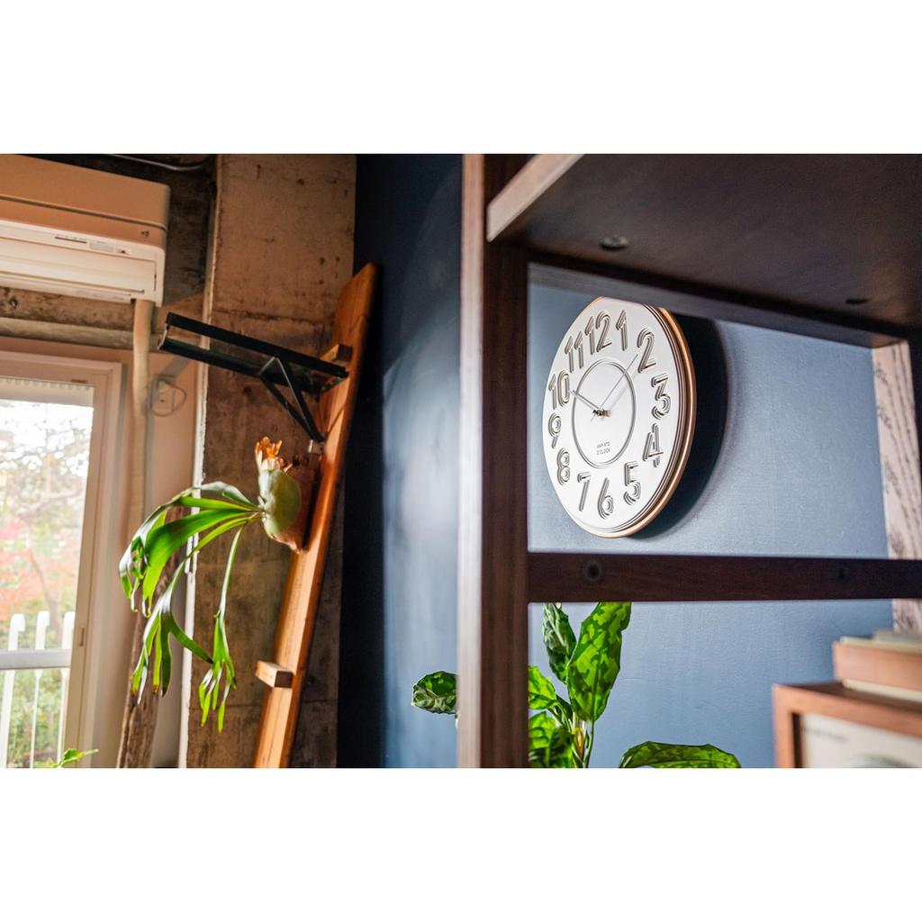 AMPERSAND FACTORY Wooden Wall Nordic Clock, Style, Quiet, Stylish, Glassless, Sweep-Mounted (AMP-C039)