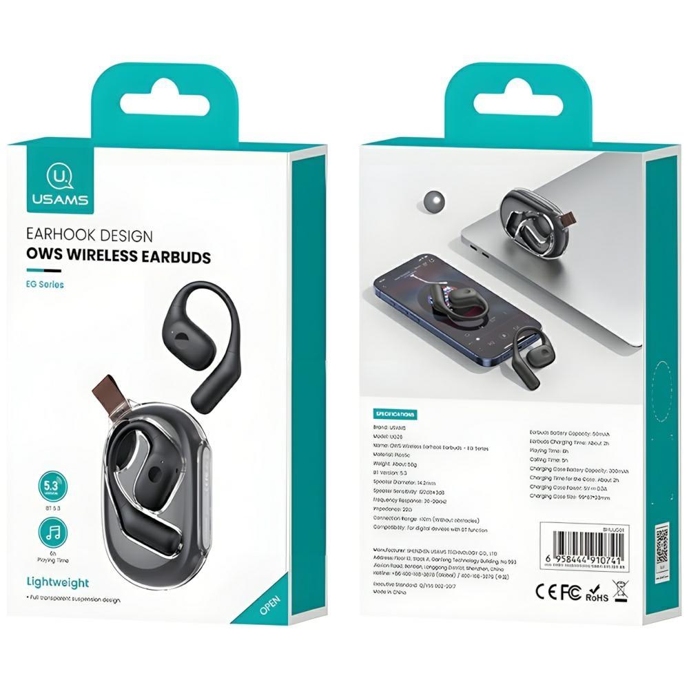 Usams Słuchawki Bluetooth 5.3 G26 Owsbezprzewodowe Biały/White Bhuug02