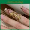Trendy Adjustable Copper Ring Featuring Sun Moon And Star Design For Fashionable Women