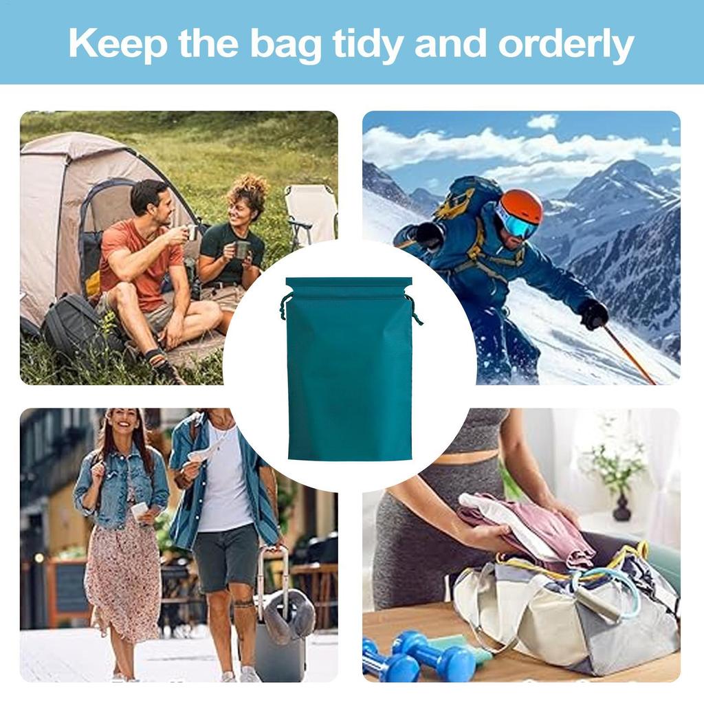 Waterproof drawstring bag dustproof storage bag foldable and reusable travel bag for Swimwear Clothes Camping