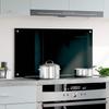 Vidaxl Panel Ochronny Do Kuchni, Czarny, 90X50 Cm, Szkło Hartowane