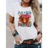 Women's T-Shirt Cow Head Pattern Printing Fashion Casual Blouse Oversized T-Shirt Summer Women's Clothing