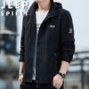 JEEP SPIRIT Men's Hooded Outdoor Windbreaker Jacket