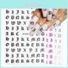 Elegant Nail Art Stickers Featuring Old English Alphabet For Stunning Nail Decoration