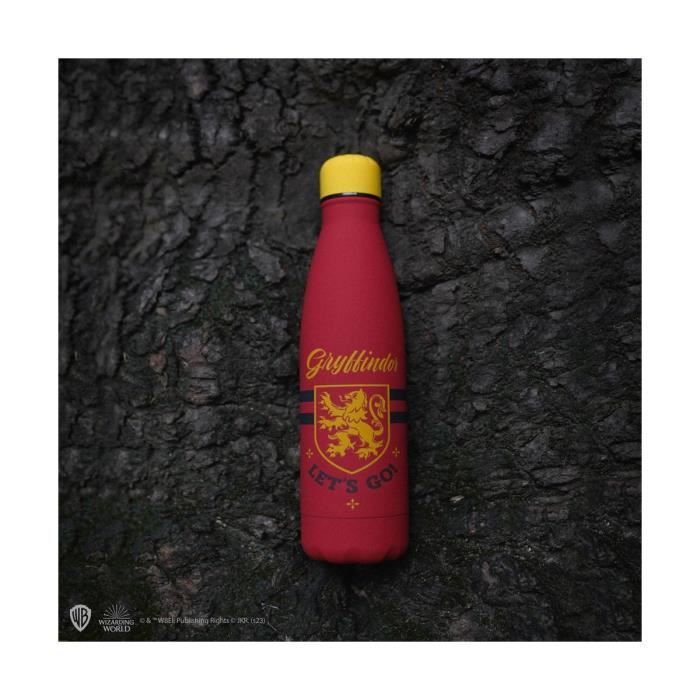 Bouteille isotherme - cinereplicas - gryffindor let's go - métal - cylindrique - blanc