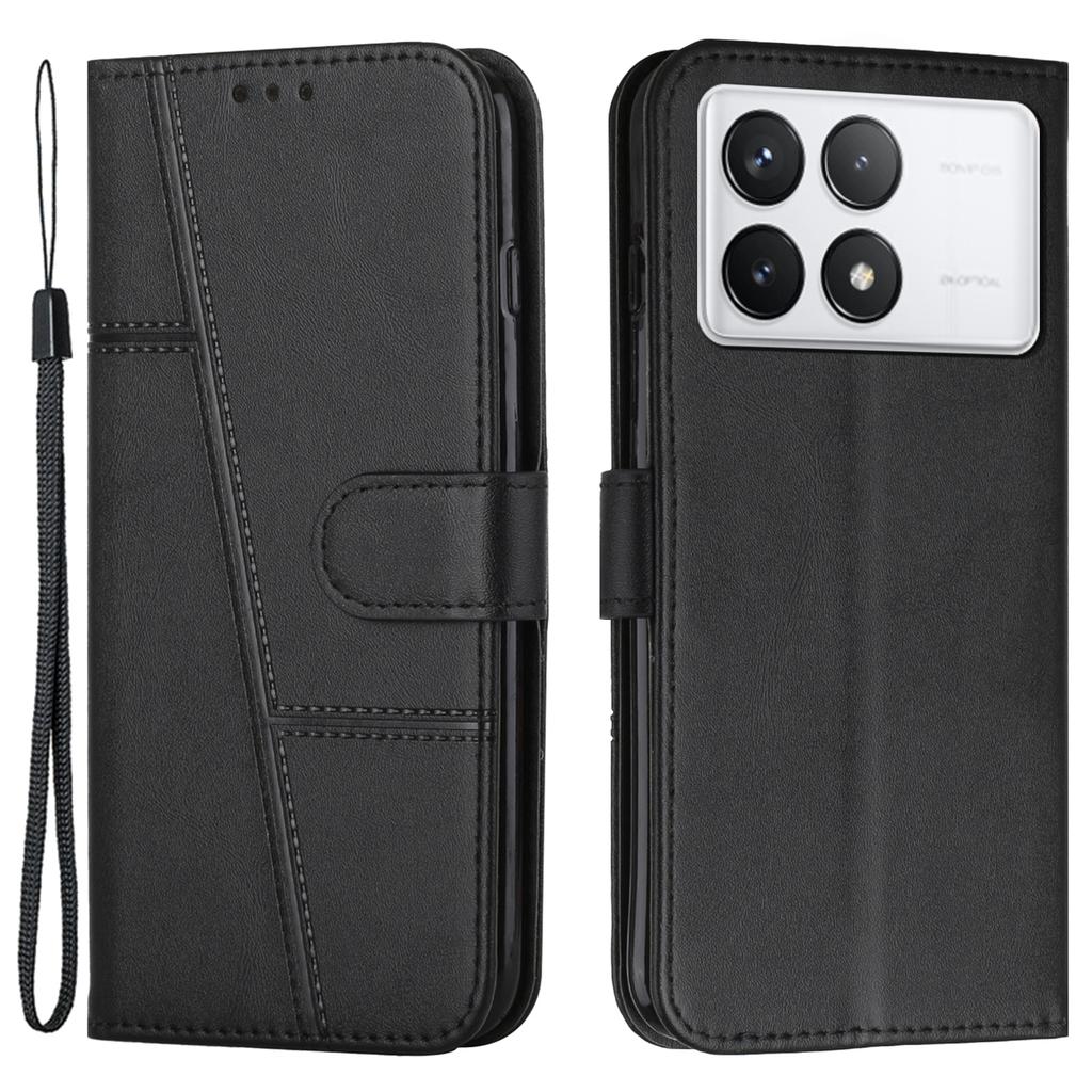 For Xiaomi Redmi K70E 5G/Poco X6 Pro 5G Wallet Case Leather Phone Cover Folding Stand