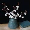 Simulation Silk Plum Artificial Flowers Plum Blossom Branch Fake Flower Plant Wedding Living Room Home Office Decoration