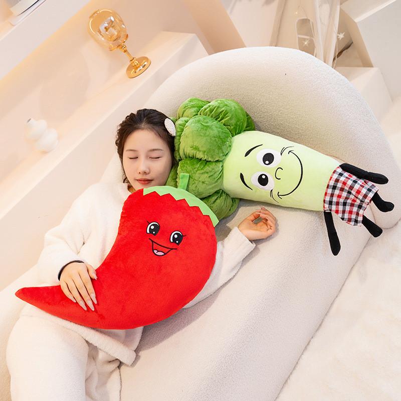 Colorful Cartoon Vegetable Plush Toy Set Featuring Cute Watermelon Broccoli And Pepper Designs For Kids Room Decor And Cuddly Comfort
