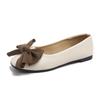 Plus Size Flat Shoes Women's Autumn New Square Toe Shallow Mouth Bow Soft Sole Anti-slip Wear-resistant Low Top Shoes
