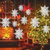 6Pcs 3D Snowflakes Hanging Snowflakes Christmas Decorations Snowflake Decoration Rainbow Snowflakes