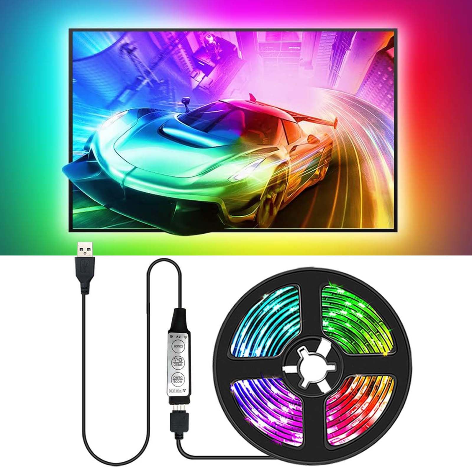 

PAVIKE LED Strip Lights LED Strip Lights for Rainbow TV Color Temperature Adjustable Indirect Color Changing Decorative Outdoor Game Dorm Party