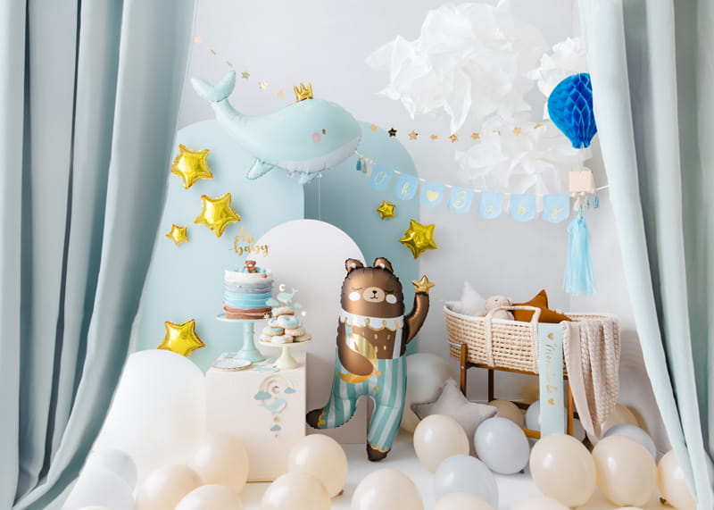 Partydeco Baner Oh Baby Z Fredzlami 2 5 M Blekit