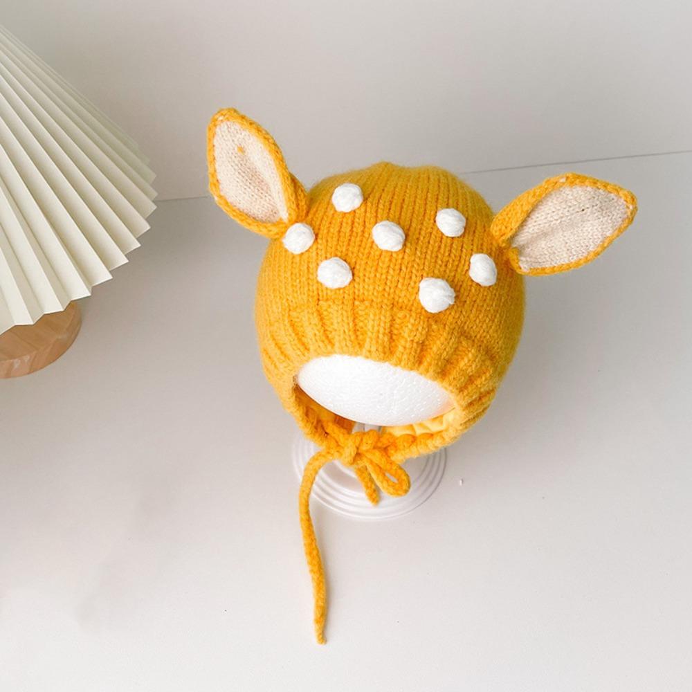 Adorable Infant Knitted Hat Soft Baby Beanie Cap New Deerlet Baby Hats Winter