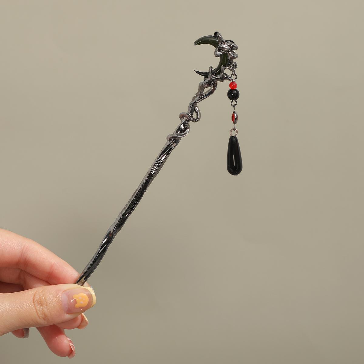 

AWAYTR Черная полумесяц заколка для волос винтажные аксессуары для волос повязка заколки женские цветочные заколки модные гребни