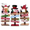 Christmas Decorations for Fireplace Table Decoration, Rustic Wooden Tabletop Sign, Vintage Farmhouse Decorative Desktop Plaque Holiday Party