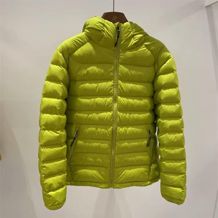 Autumn and Winter New Light and Thin Hooded Ribs Down Jacket Women's White Duck Down Short Fashion Warm Jacket