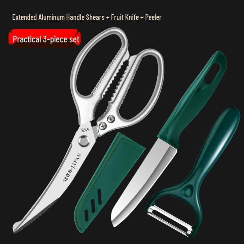 German-Style Commercial Kitchen Shears: Heavy-Duty Bone-Cutting and Multi-Use Food Scissors