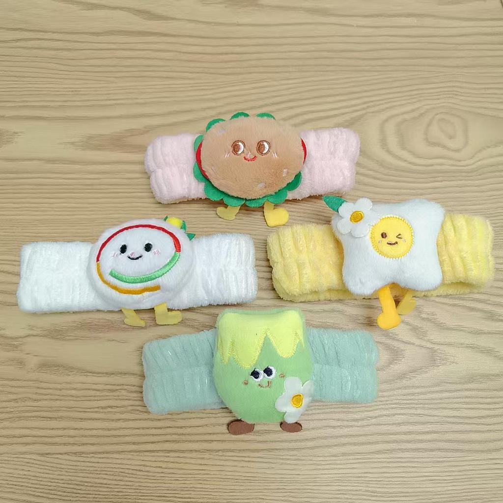 Korean Cartoon Flannel Christmas Headband - Cute Plush Hair Tie for Face Wash and Makeup