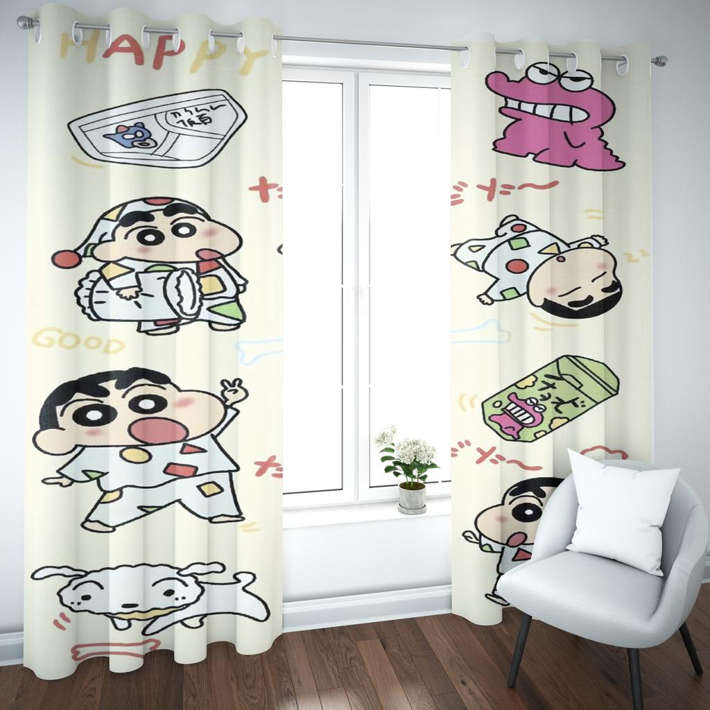 Cartoon Crayon Shin-chan Curtain Home Printing Curtains Living Room Children Bedroom Style Decoration Window Blackout