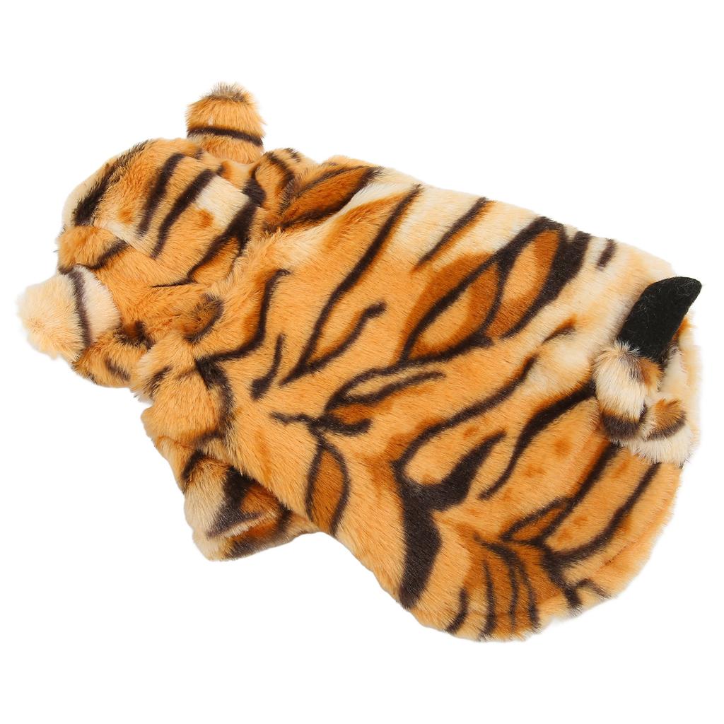 Halloween Dog Hoodie Tiger Grain Soft Comfortable Polyester Autumn Winter Warm Pet Clothes for