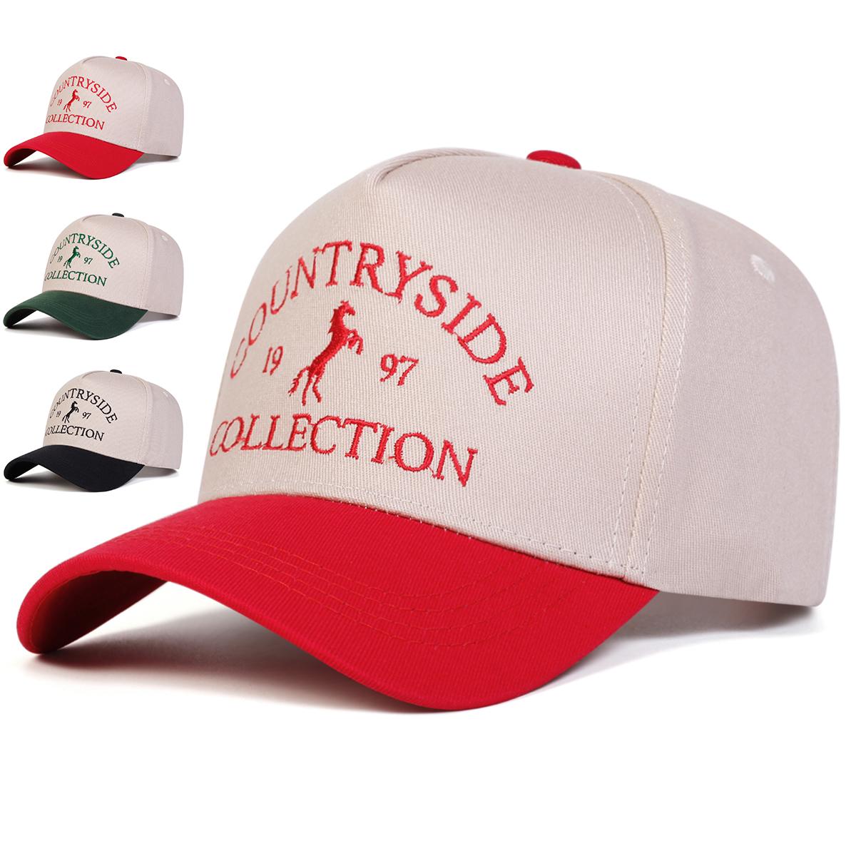 

Unisex COUNTRYSIDE COLLECTION 1997 Embroidery Baseball Caps Adjustable Casual Hats Spring and Autumn Outdoor Sunscreen Hat зелений