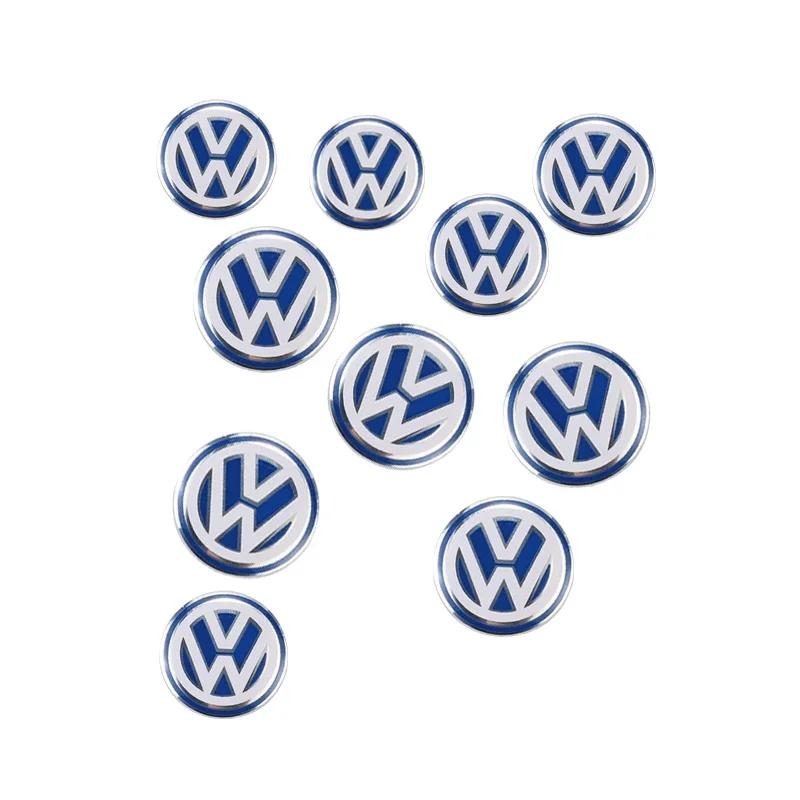 ·5/10PCS Car Remote Key Sticker Aluminum Emblem Decoration Decal For VW GTI Polo Golf Passat Tiguan Arteon Touareg Taigo Caddy J pn2