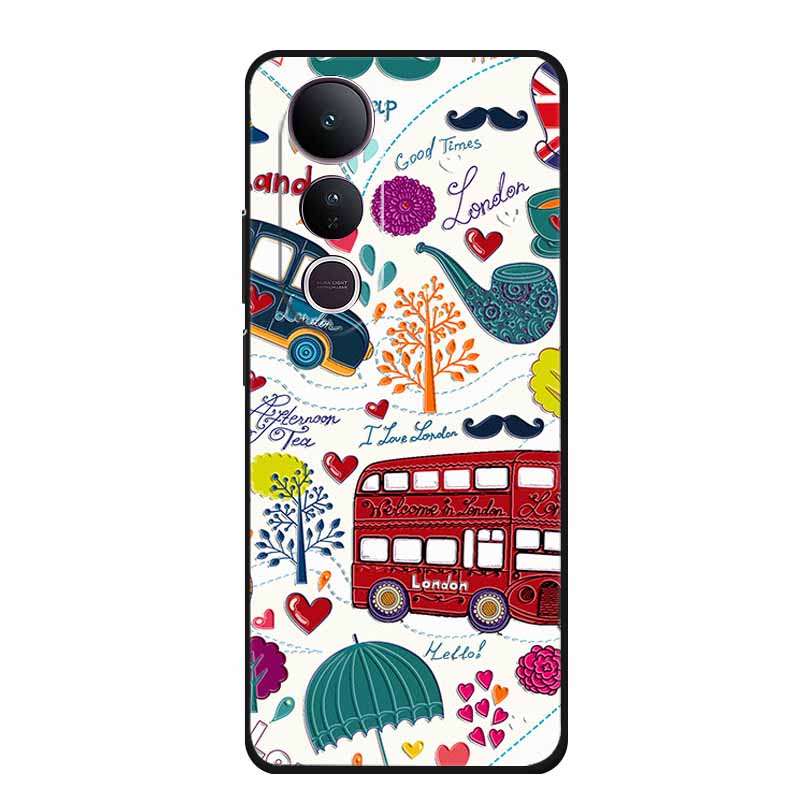 3D Emboss Case For Vivo V50 Lite 4G Phone Case V 50 lite Coque Flowers Silicone Soft Back Cover Funda For Vivo V50 Lite 5G Case