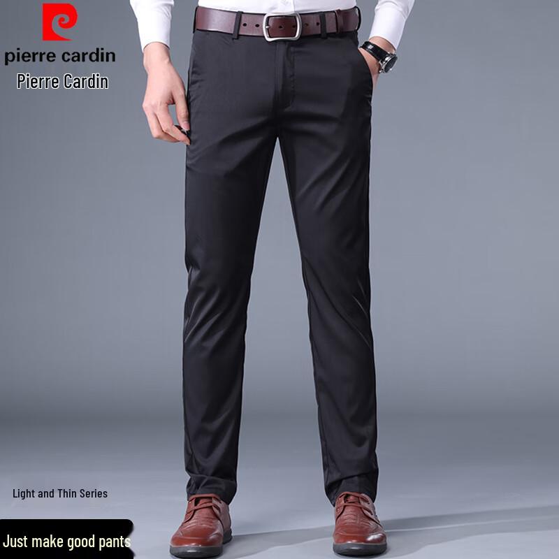 

Pierre Cardin Men s Ice Silk Straight-Leg Casual Business Pants 35