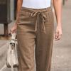 Ladies Loose Pants Casual Waist Band Wide Leg Loose Trousers Daily Wear