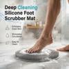 Shower Foot and Back Scrubber, New Silicone Mat with Hanging Hole Suction Cups Body Cleansing Shower Foot Scrubber Back Massager Pad for Men Women