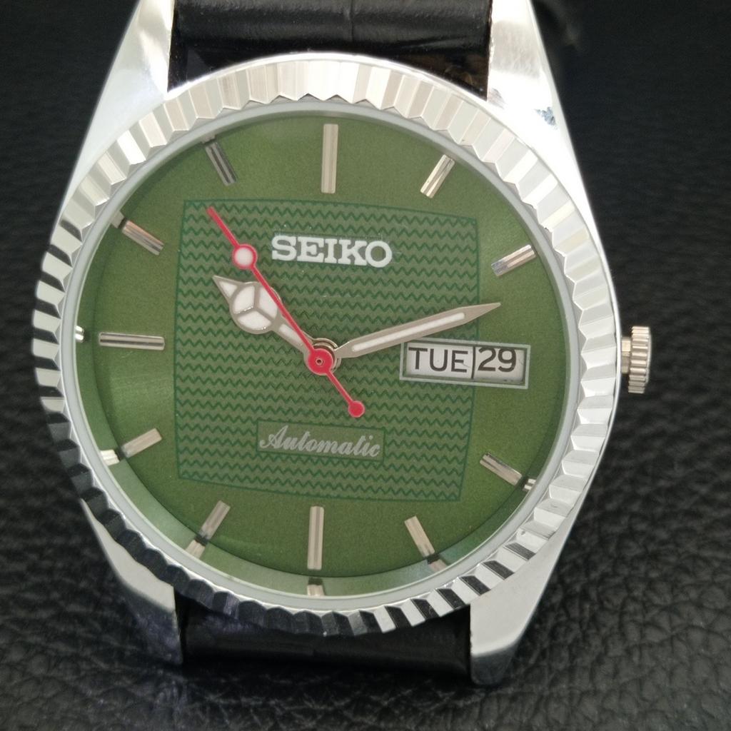 REFURBISHED SEIKO AUTOMATIC 6309A VINTAGE JAPAN MENS GREEN DIAL WATCH a443149-1