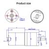 מנוע גיר מיניאטורי JGA25-370 מנוע DC 12V 24V מנוע גיר חשמלי מומנט גבוה 12/27/58/128/169/282/625/1364 סל"ד